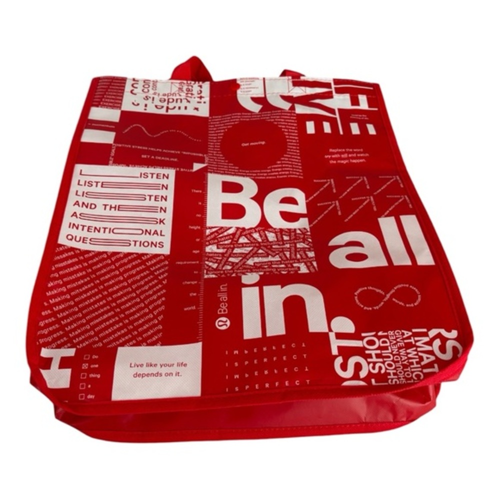 Lululemon Red Recycled Shopping Bag
